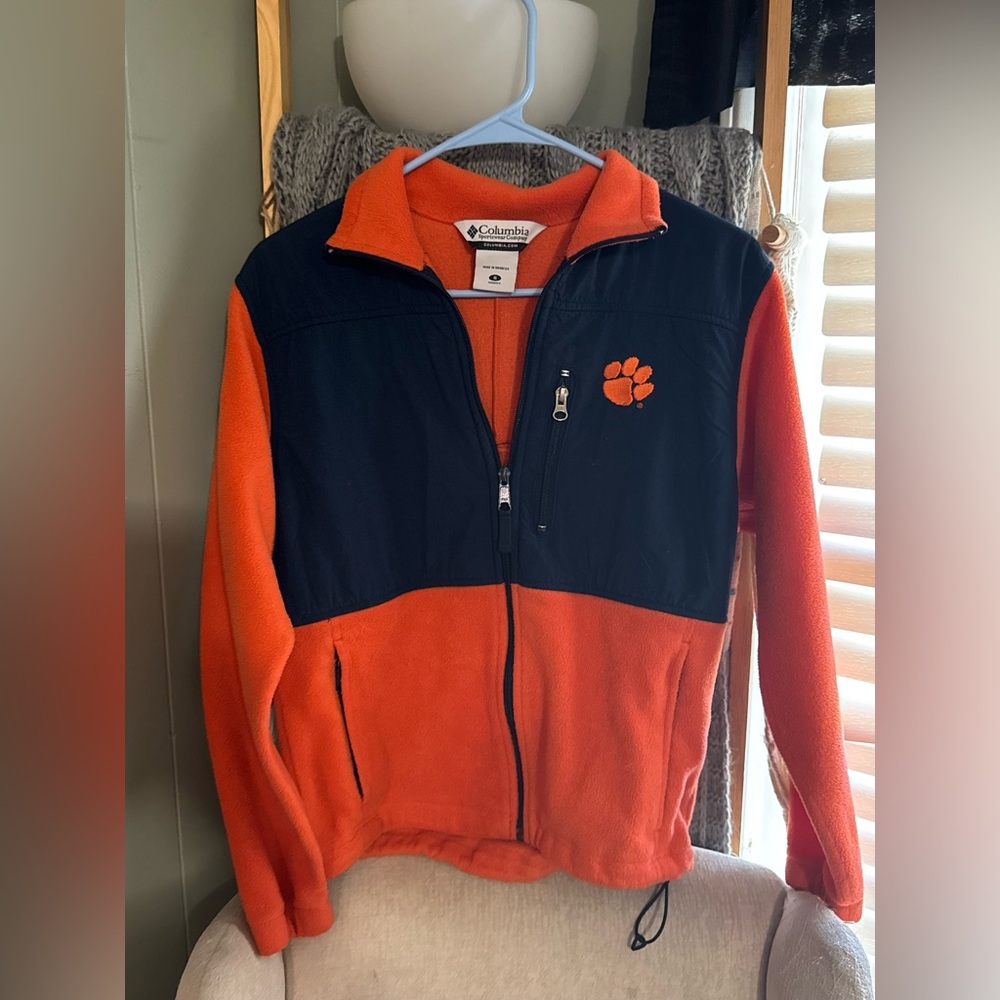 Women’s Small Clemson Columbia Fleece Full Zip Jacket